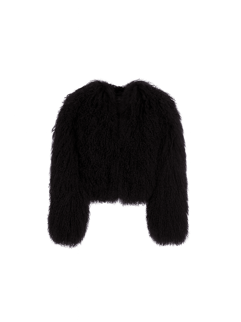 Hanna Mongolian Coat Black