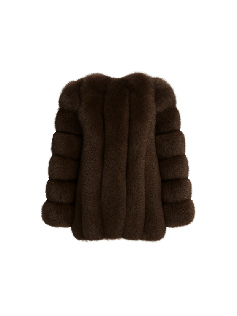 Alma Fur Coat Chocolate