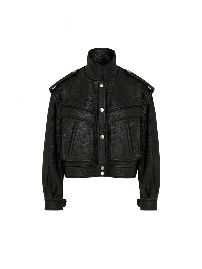 Blake Leather Jacket Black