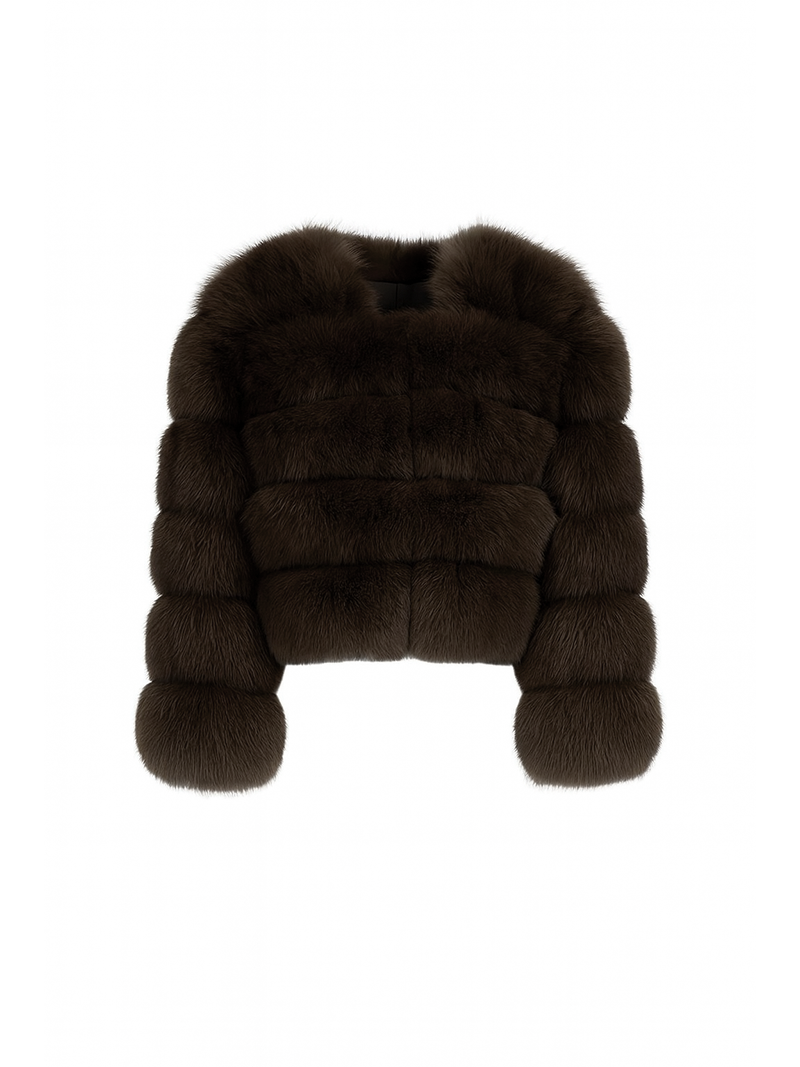 Sofia Fur Coat Chocolate