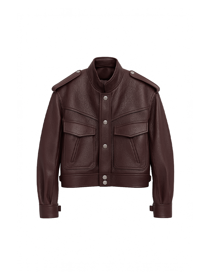 Blake Leather Jacket Burgundy