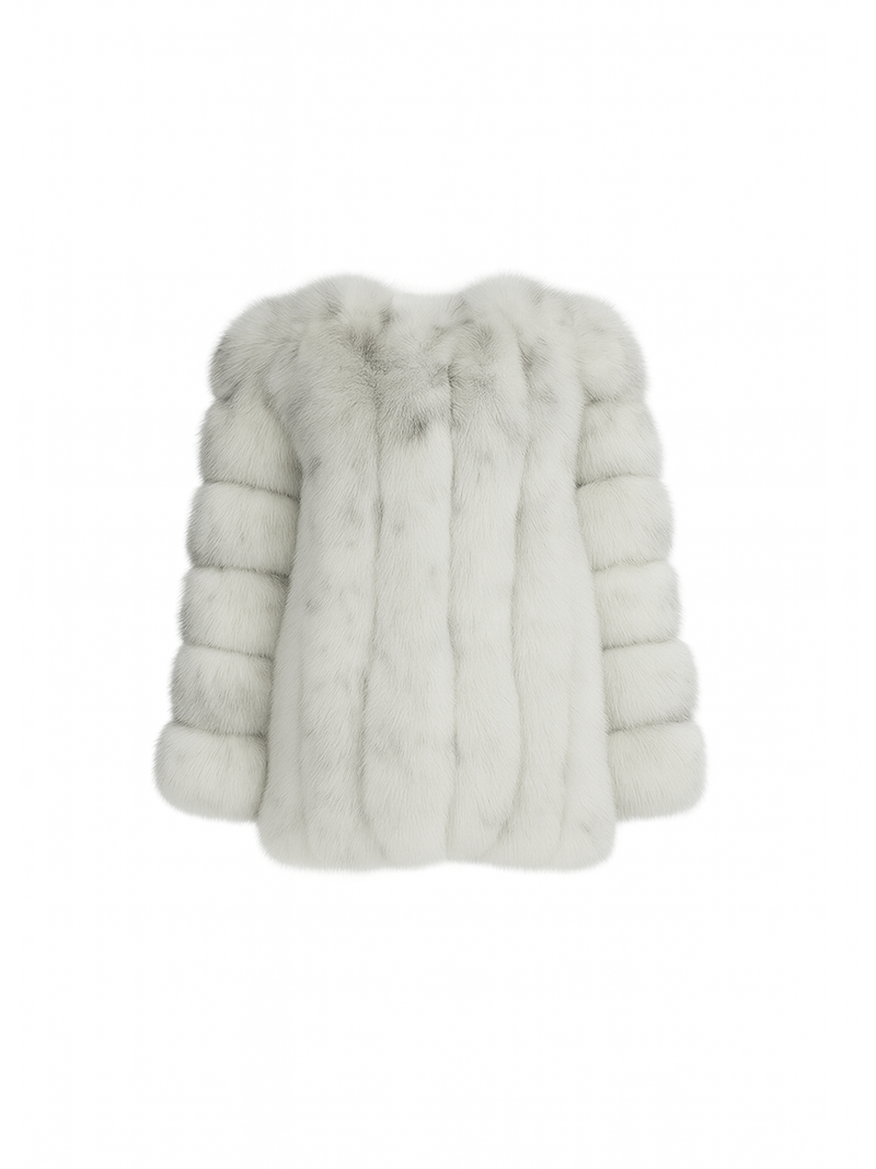 Alma Fur Coat Natural White