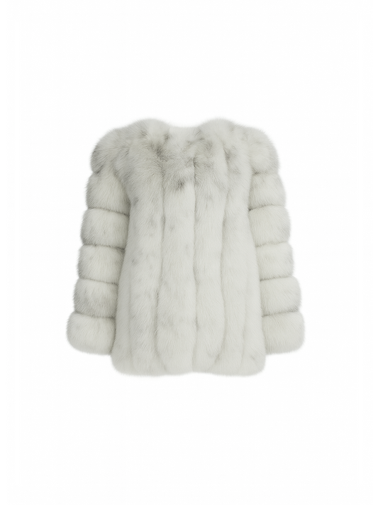 Alma Fur Coat Natural White