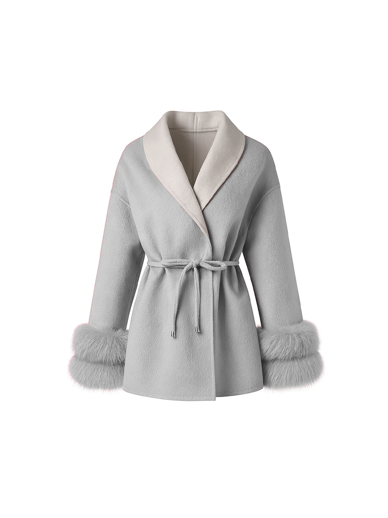 Huda Wool Coat Grey