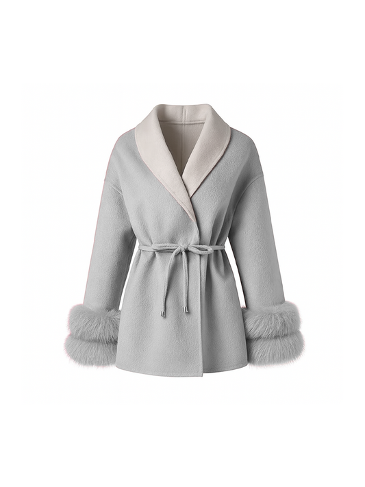 Huda Wool Coat Grey