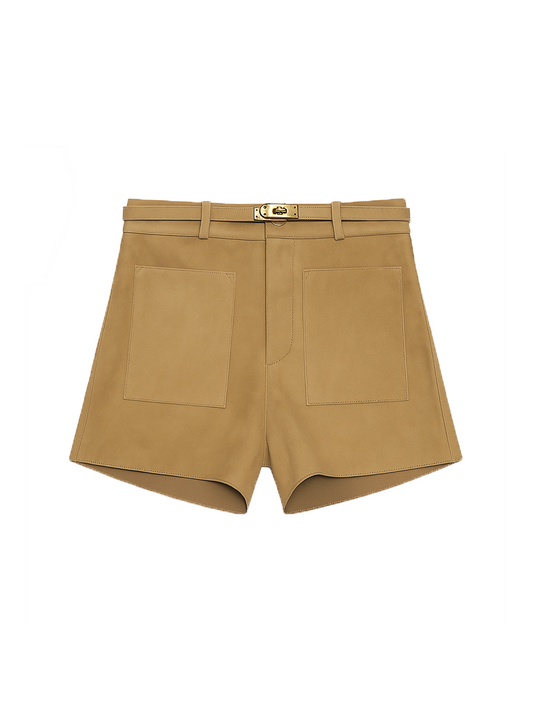 Farah Suede Shorts Beige