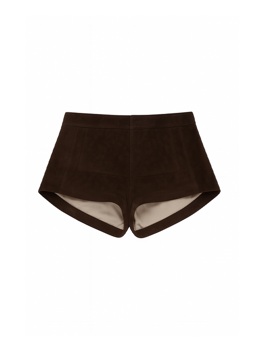 Wren Suede Shorts Brown
