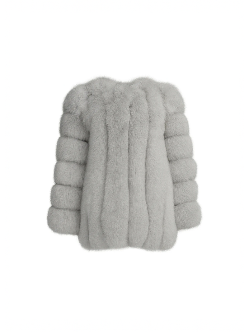 Alma Fur Coat Grey
