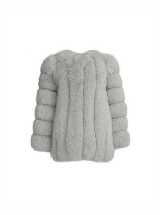 Alma Fur Coat Grey