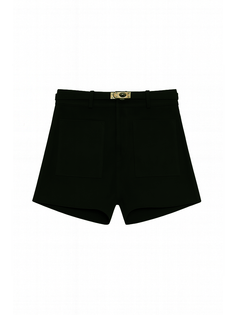 Farah Suede Shorts Black