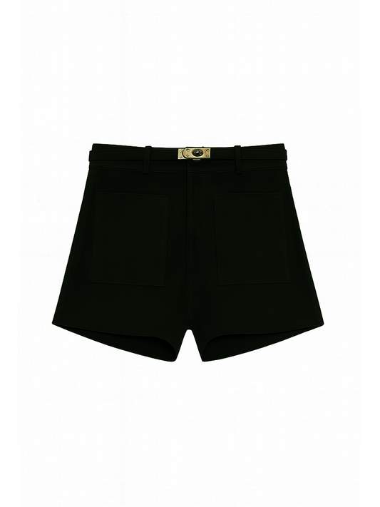 Farah Suede Shorts Black