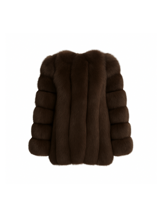 Alma Fur Coat Chocolate