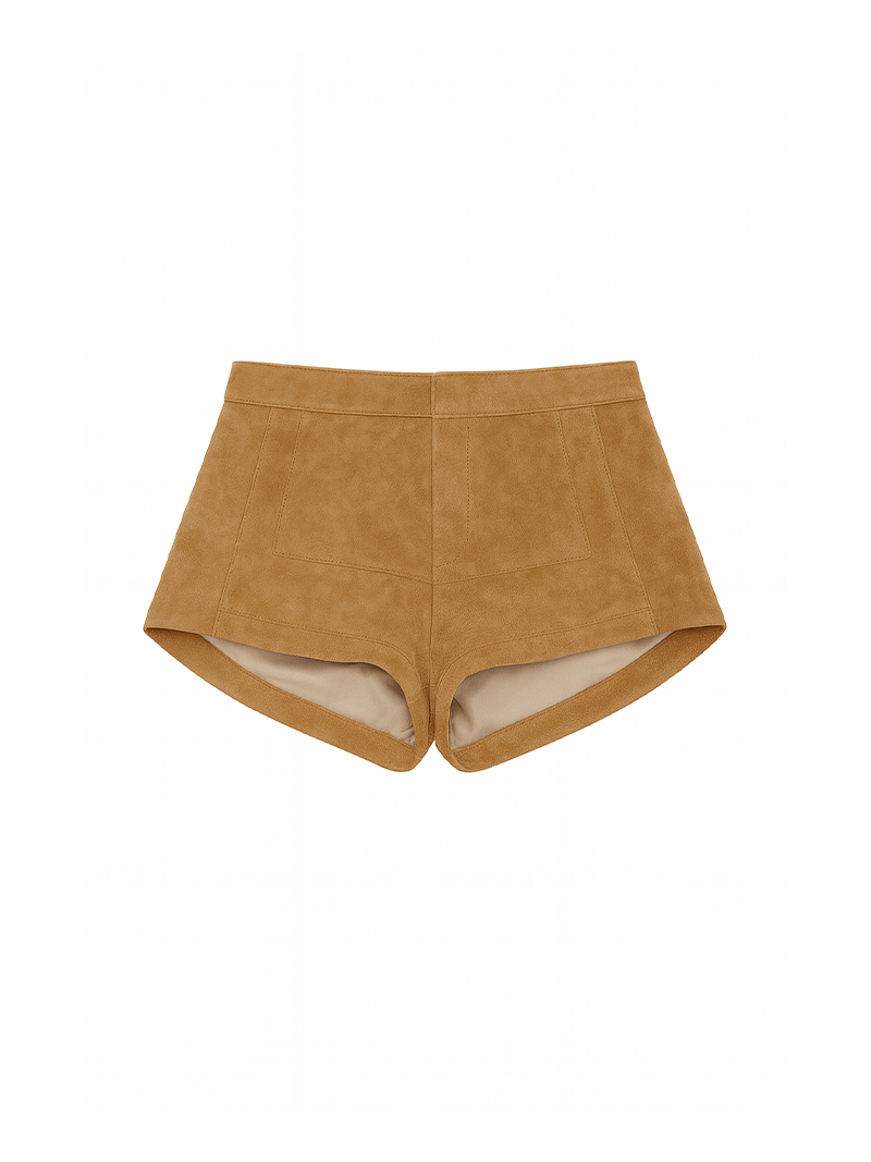 Wren Suede Shorts Beige